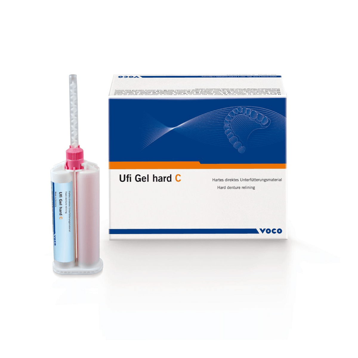 ufigelhardc.png VOCO UFI GEL HARD C MATERIAL DE REBASE INTRAORAL DURO KIT 80 GRS - Imagen 1